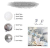 Metallic Silver Balloon Garland Arch Kit Birthday Wedding Party Decor-139PCS