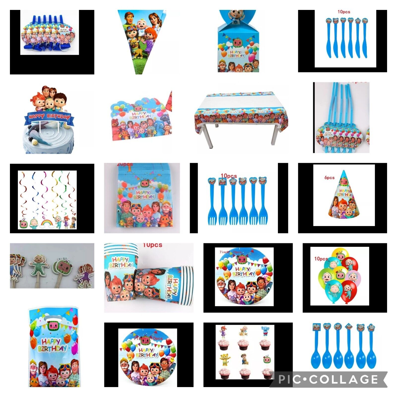 160PCS COCOMELON BIRTHDAY BABY SHOWER PARTY SUPPLY complete KIT