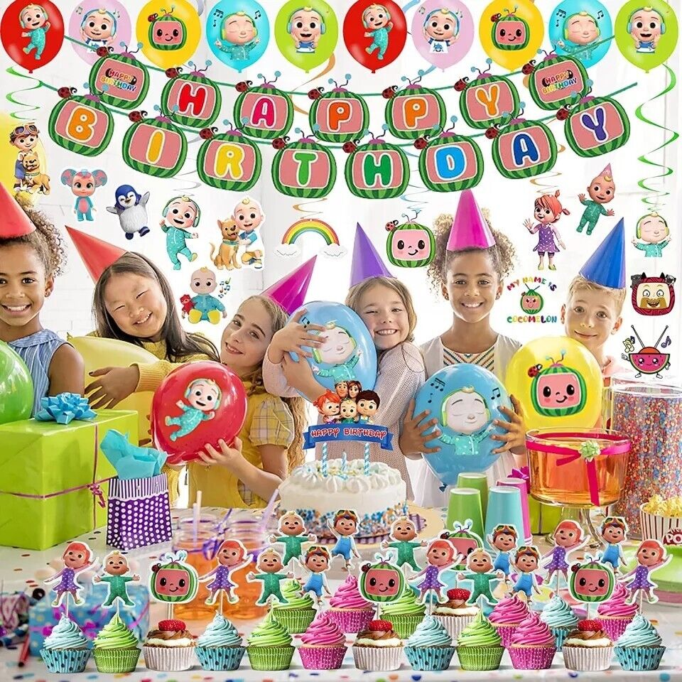 160PCS COCOMELON BIRTHDAY BABY SHOWER PARTY SUPPLY complete KIT