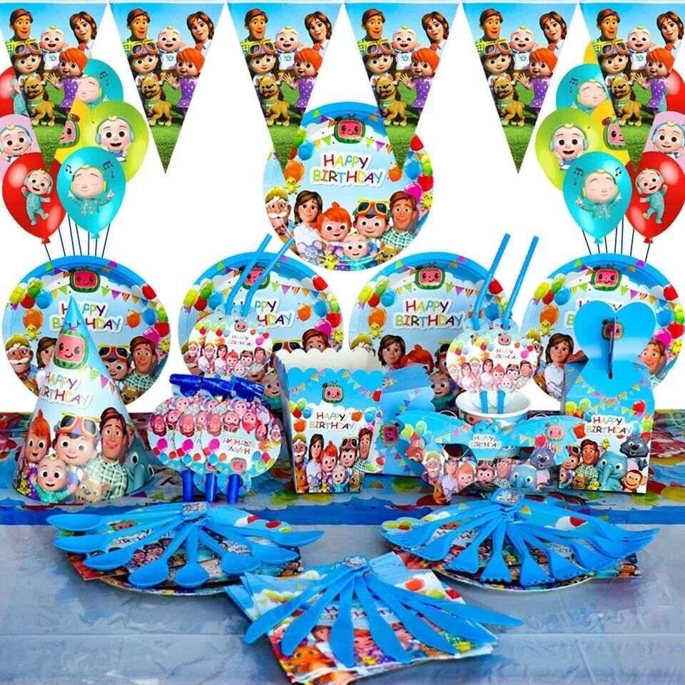 160PCS COCOMELON BIRTHDAY BABY SHOWER PARTY SUPPLY complete KIT