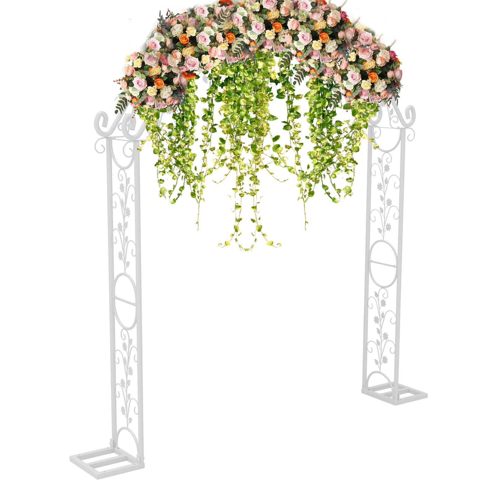 Curved Elegant Metal Wedding Arch Archway Stand