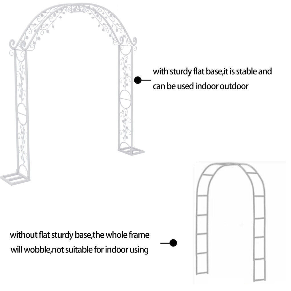 Curved Elegant Metal Wedding Arch Archway Stand