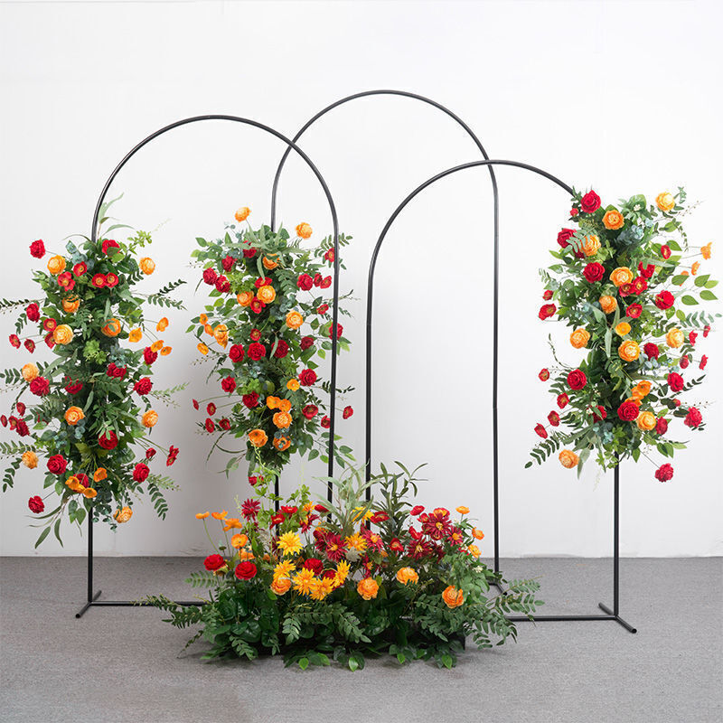 3PCS Hoop Balloon Arch Backdrop Flower Party Display Stand Frame Wedding