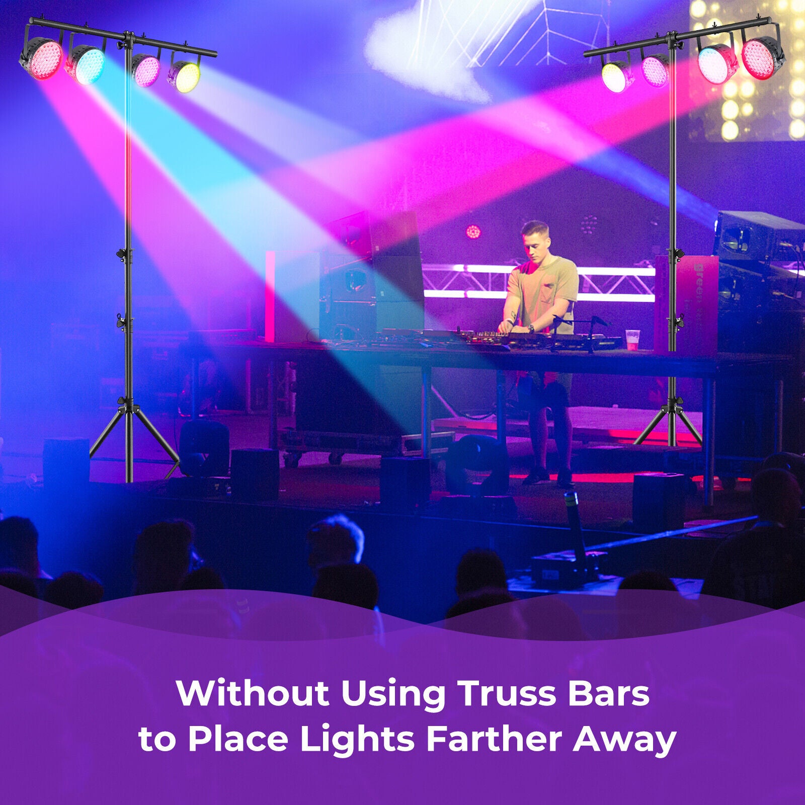 4M Heavy Duty Metal Portable Lighting Truss System DJ Light Stand