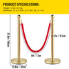 2PCS Queue Barriers With 1.5M Rope Exhibition Crowd Control Bollards Stanchion