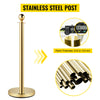 4PCS Queue Barriers With 3 Ropes Exhibition Crowd Control Bollards Stanchion