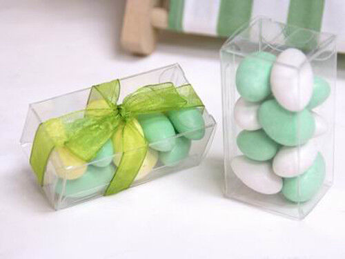 50PCS Clear PVC Box 8cm*8cm*10cm Bonbonniere wedding cupcake gift