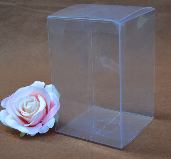 50PCS Clear PVC Box 8cm*8cm*10cm Bonbonniere wedding cupcake gift