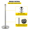 6Pcs Stainless Steel Crowd Control Queue Barrier Posts Bollards Stanchion