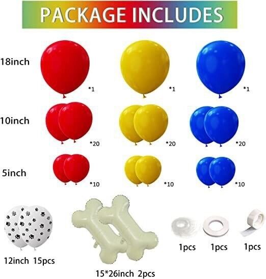 Paw Patrol Balloon Set Garland Arch Kit Birthday Wedding Party DIY Decor-113PCS