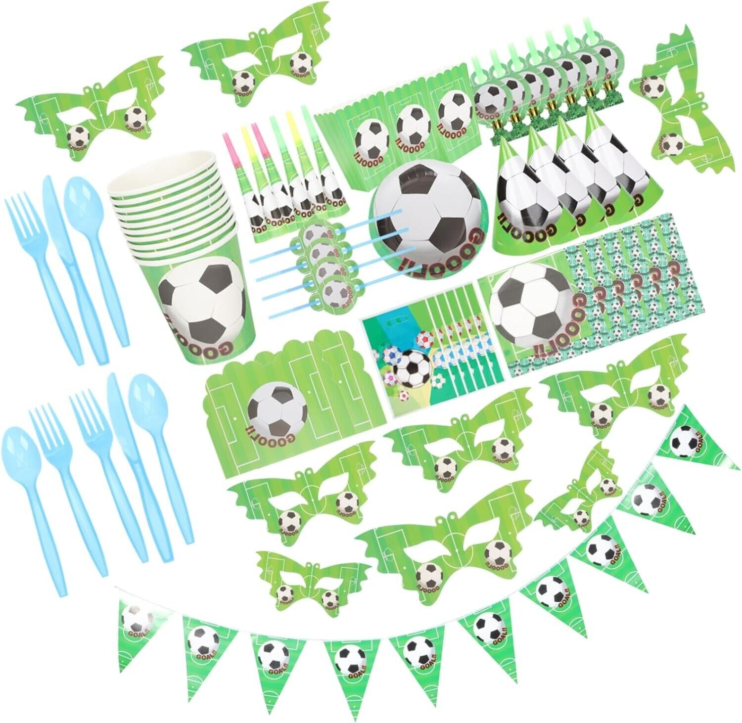 Soccer Party Tableware Set Party Supplies Sports Football Birthday Decoration