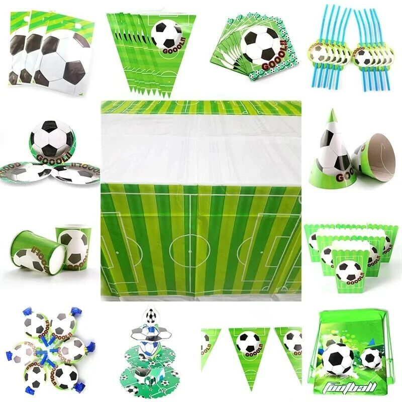 Soccer Party Tableware Set Party Supplies Sports Football Birthday Decoration