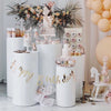 5PCS Round Plinth Cylinder Wedding Cake Flower Display Pedestal Stand