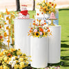 3PCS Round Plinth Cylinder Wedding Cake Flower Display Pedestal Stand