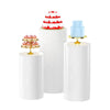 3PCS Round Plinth Cylinder Wedding Cake Flower Display Pedestal Stand