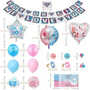 200PCS Boy or Girl Gender Reveal Baby Shower Decorations Balloons Banner Topper He She