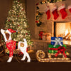 NEW Pre-lit Xmas Dog & Sleigh & Gift Boxes Indoor Outdoor Lighted Christmas Decorations