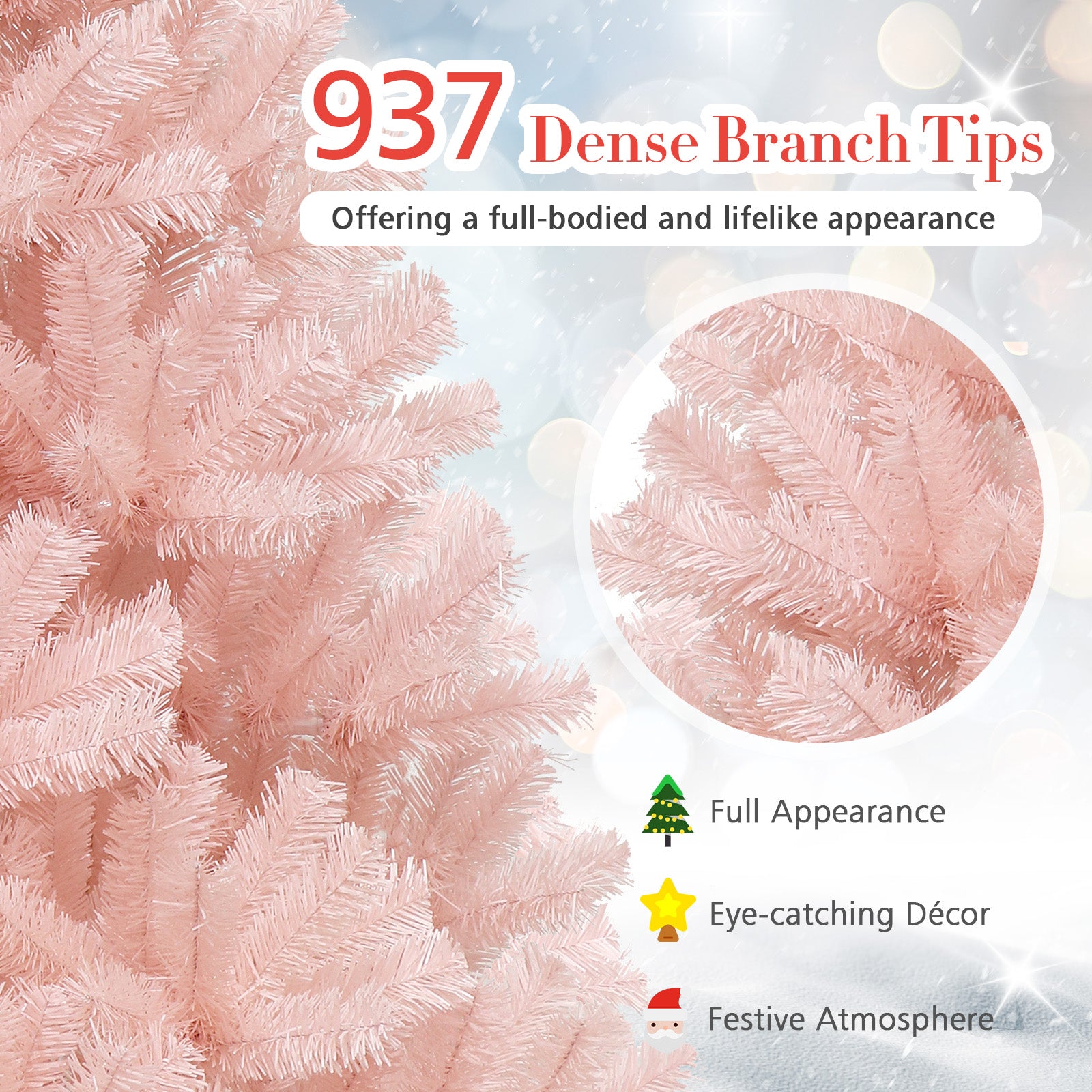 2.1M Pink Christmas Tree Decoration Xmas Trees