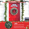 60CM Christmas Garland Wreath Xmas Hanging Decoration LED Lights