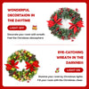 60cm Pre-lit Christmas Door Wreath LED Xmas Decoration