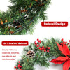 60cm Pre-lit Christmas Door Wreath LED Xmas Decoration