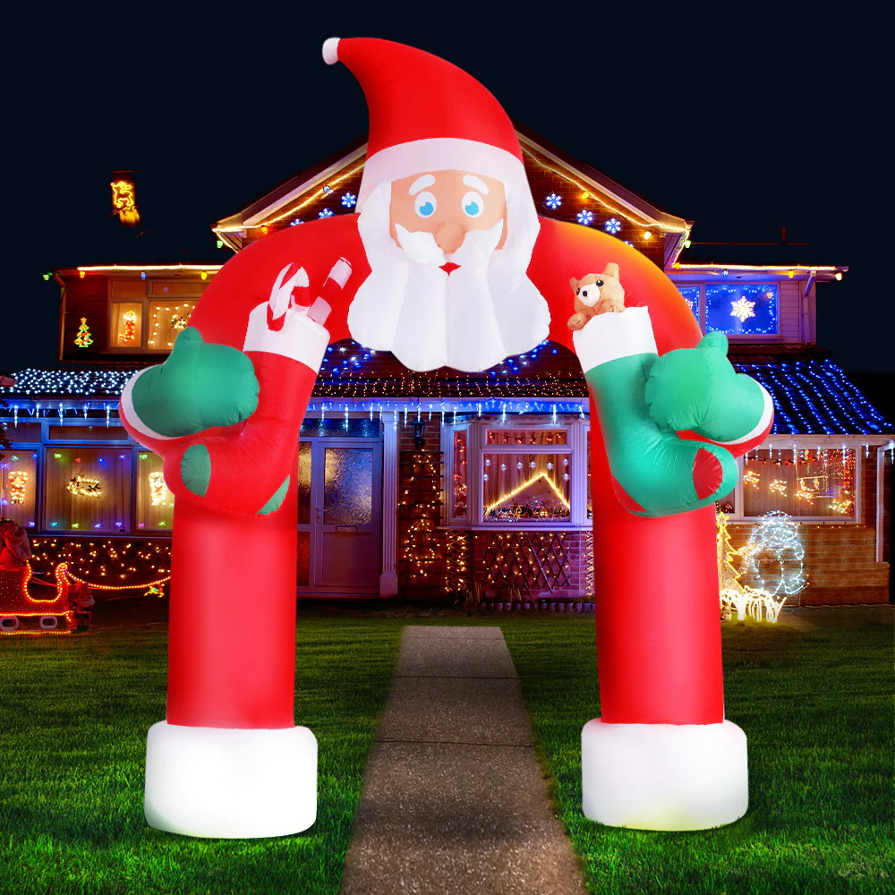 2.3M Christmas Inflatable Santa Archway Outdoor Xmas Decorations