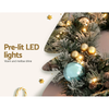 2.7M Pre-Lit Christmas Garland with Ornament Light Xmas Tree Decor