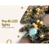 60CM Christmas Wreath with Pre-Lit Lights Ornament Xmas Decor