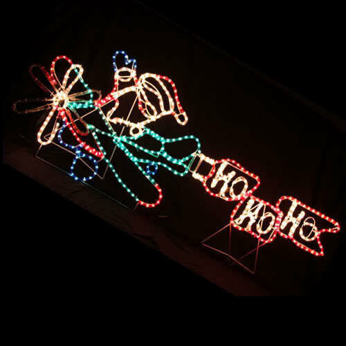 LED Animated Santa on Jet Plane Motif Christmas Light