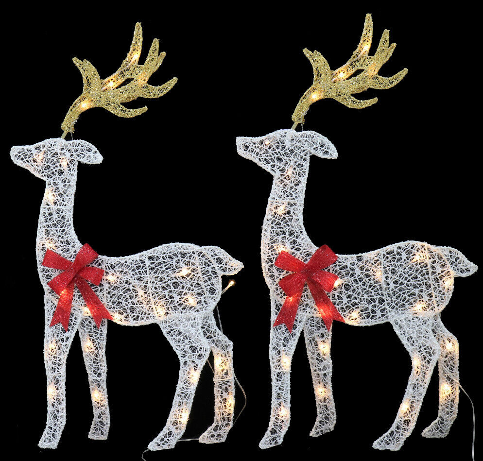 Reindeer Sleigh LED Light Christmas Deco