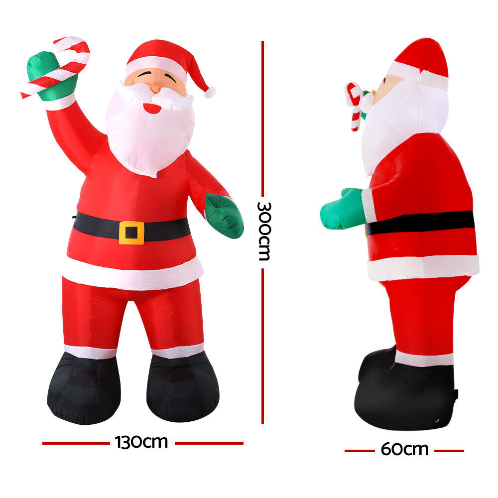 3M Christmas Inflatable Santa Xmas Outdoor Decorations