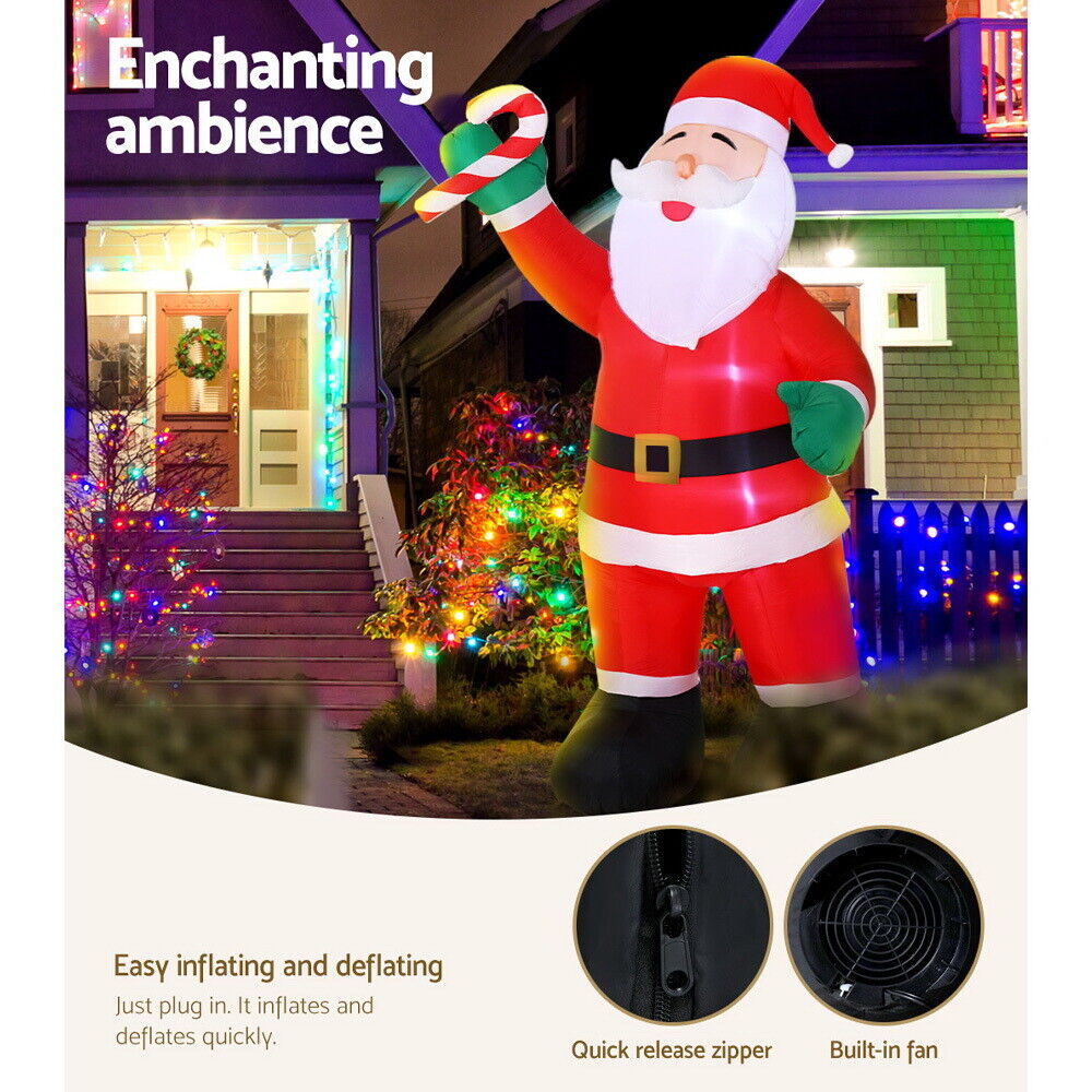 3M Christmas Inflatable Santa Xmas Outdoor Decorations