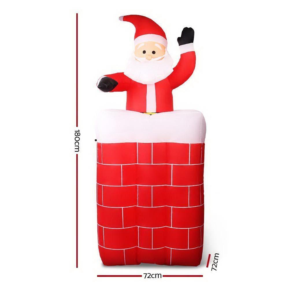 1.8M Christmas Inflatable Archway with Santa Xmas Decor