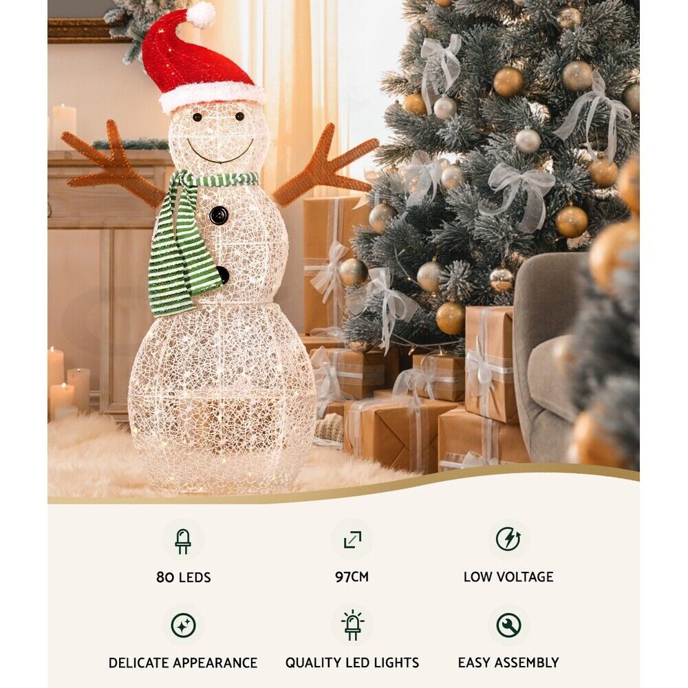 97CM Motif Snowman Christmas Lights 3D Decoration