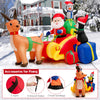 1.8M Christmas Inflatable Decoration Santa Reindeer Sleigh