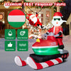 1.76 X 1.53M Christmas Inflatable Santa Claus on Bobsled with LED Lights