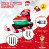 1.76 X 1.53M Christmas Inflatable Santa Claus on Bobsled with LED Lights