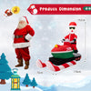 1.76 X 1.53M Christmas Inflatable Santa Claus on Bobsled with LED Lights