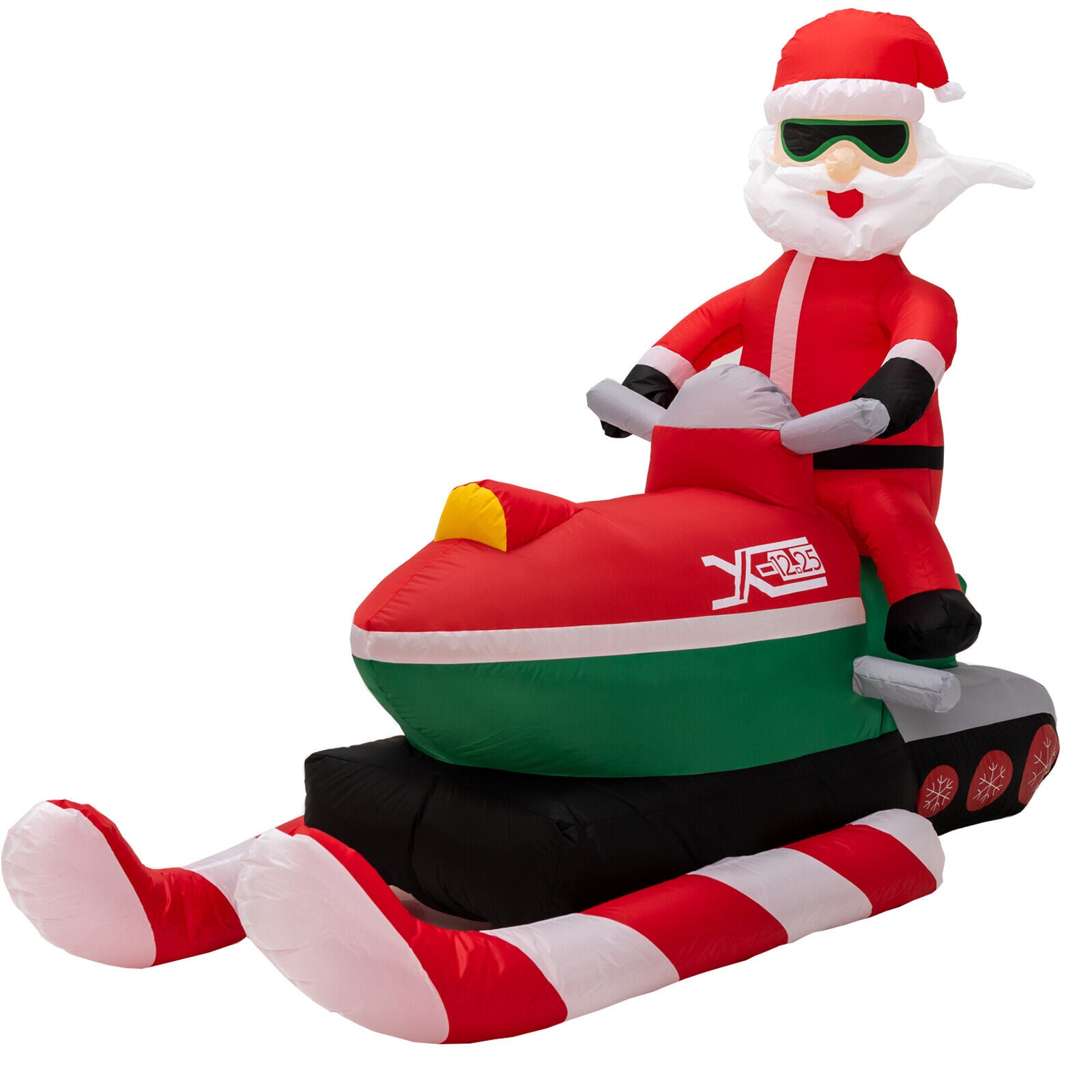 1.76 X 1.53M Christmas Inflatable Santa Claus on Bobsled with LED Lights