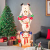 1.7M Lighted Stacked Snowmen Christmas Decor LED Xmas Display Indoor Outdoor