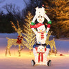 1.7M Lighted Stacked Snowmen Christmas Decor LED Xmas Display Indoor Outdoor