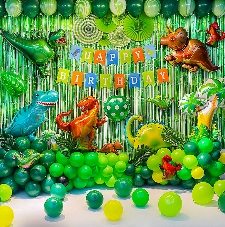 85PCS Dinosaur Foil Balloon Party Set Party Supplies Birthday Decorations