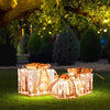 3 Pack Pre-Lit Christmas Gift Box With 100 Light Bulbs & Bow Ties Indoor Outdoor