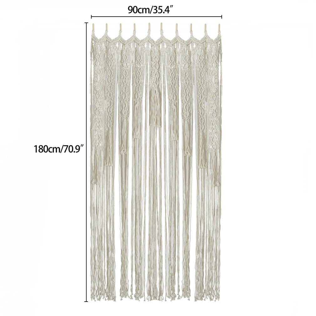 180*90cm Boho Macrame Curtains Tassel Curtain Panel Wedding Arch