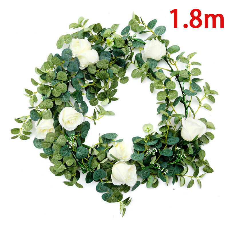 1.8M Artificial Eucalyptus Garland Hanging Flower