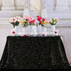 180x120cm Sequin Table Cloth Backdrop Table cover Party Wedding Black