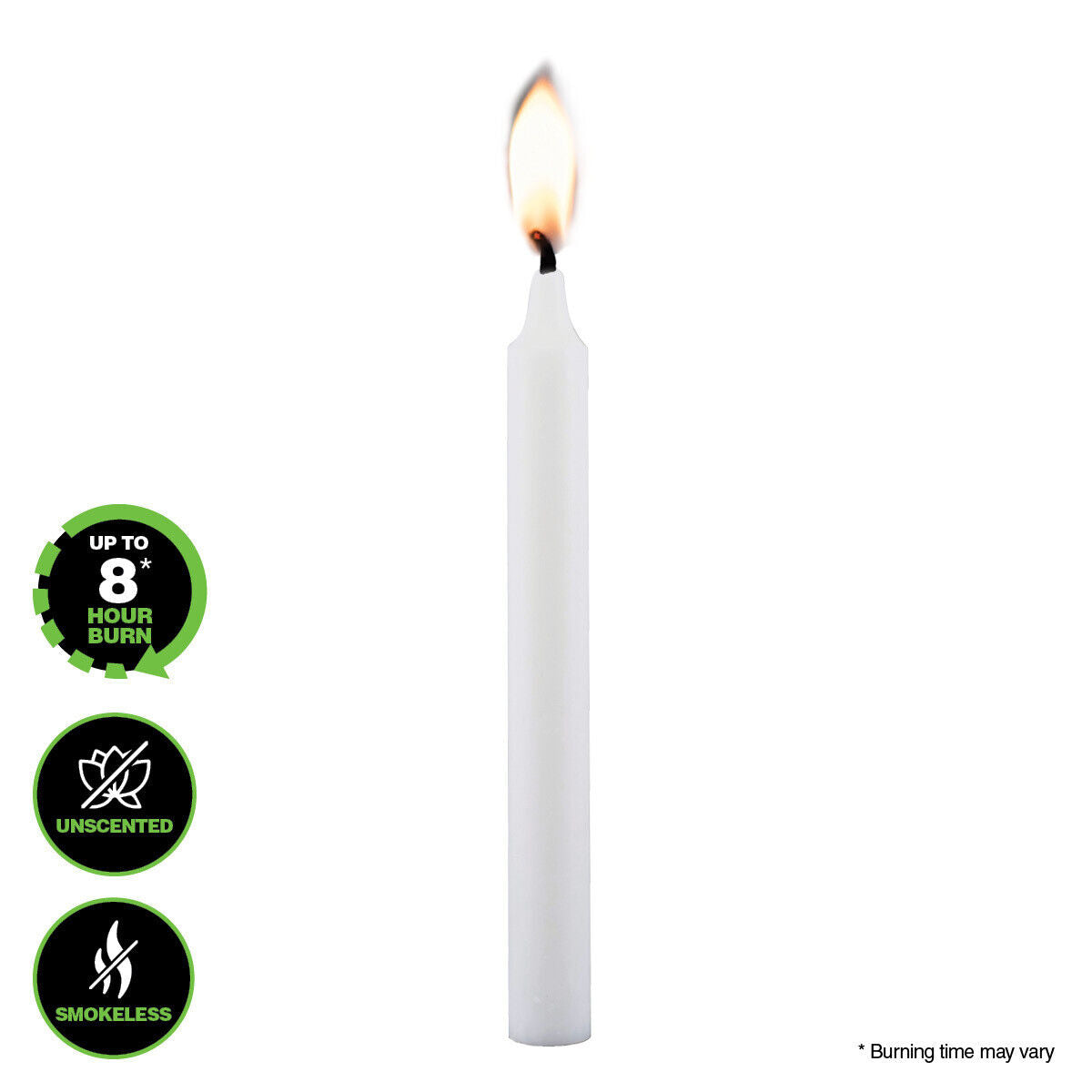 20cm Straight Candles White Party Wedding - 20 PCS