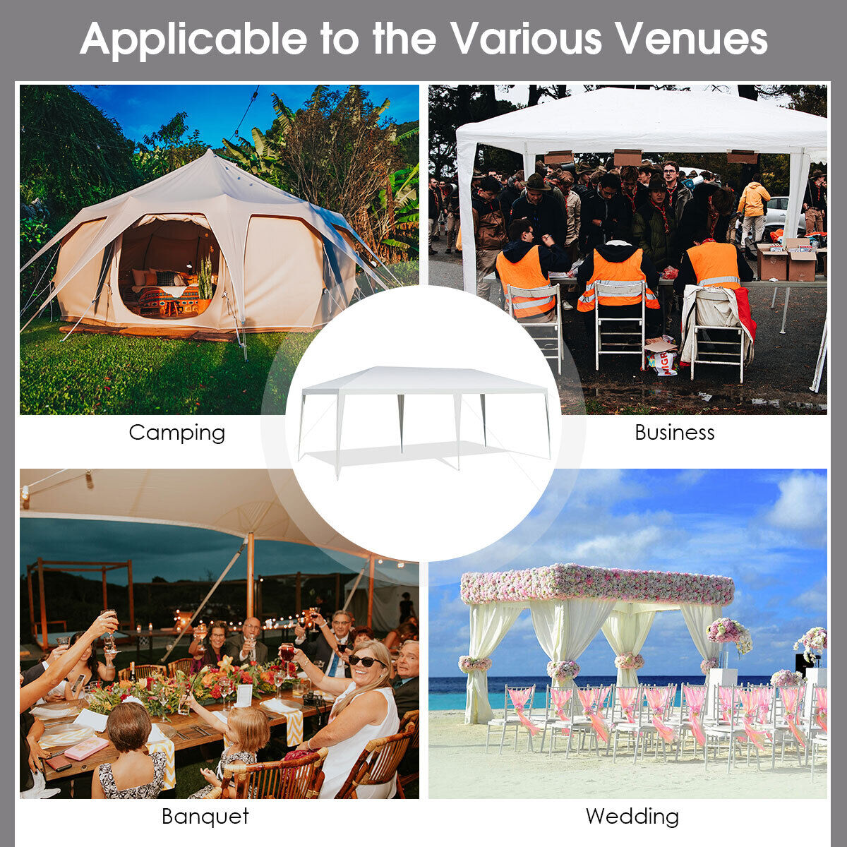 3m x 6m Heavy Duty Outdoor Party Wedding Tent Canopy Gazebo