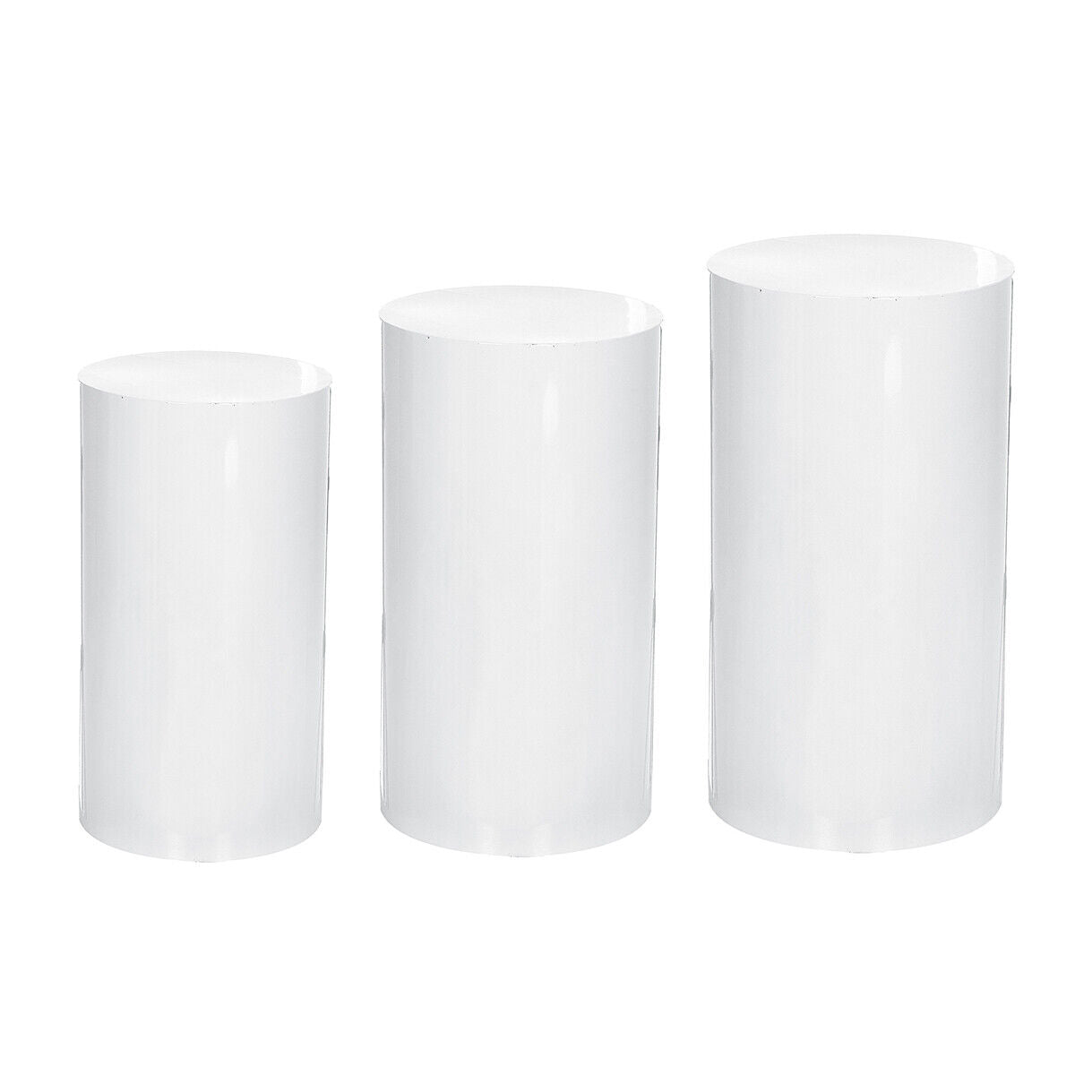 3pcs Round Plinth Cylinder Wedding Cake Flower Stand Display