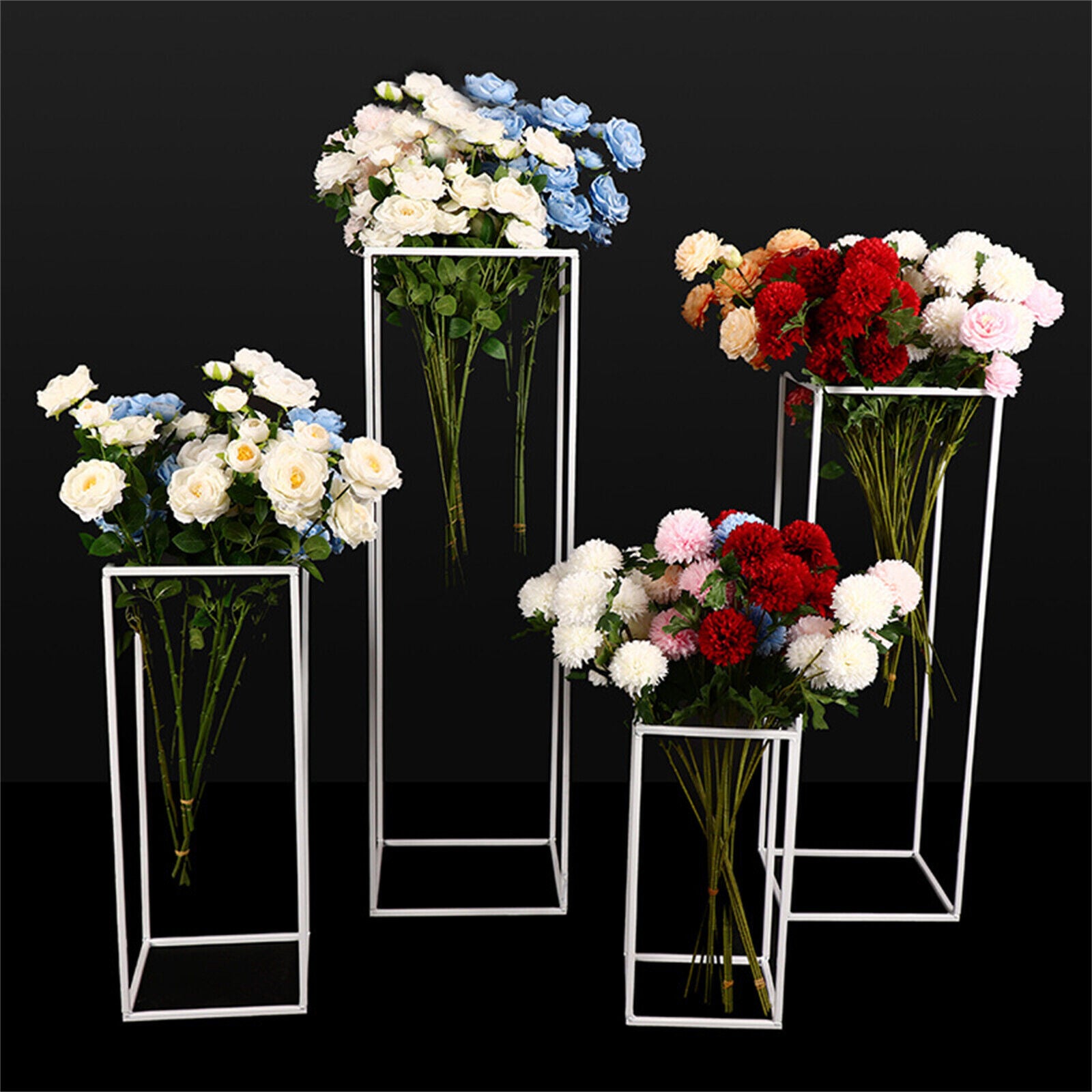 4PCS Flower Racks Metal Flower Stands Display Wedding Party